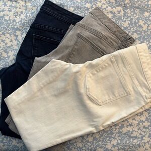 Universal Women’s Jeggings Trio in Black, Gray, and Cream